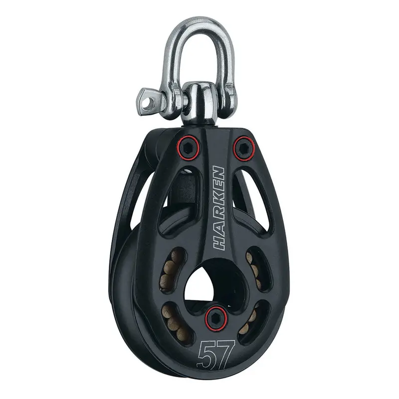 Harken 57Mm Aluminum Low Load Black Magic Block W/Swivel 1