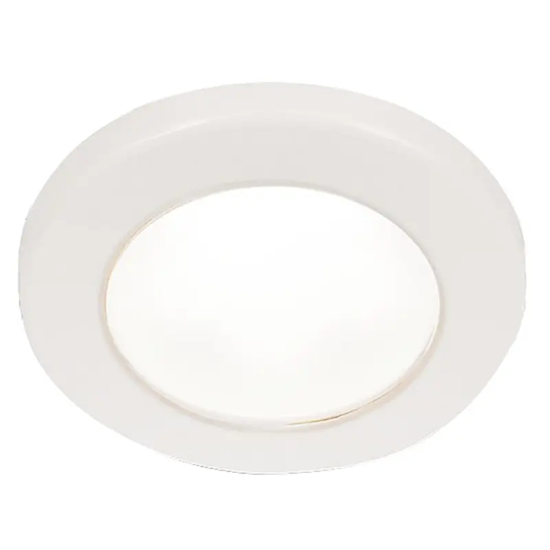 Hella Marine Euroled 75 3" Round Screw Mount Down Light - White Led - White Plastic Rim - 24V 1