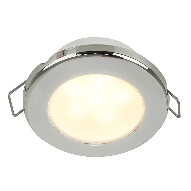 Hella Marine Euroled 75 3" Round Spring Mount Down Light - Warm White Led - Stainless Steel Rim - 24V 1