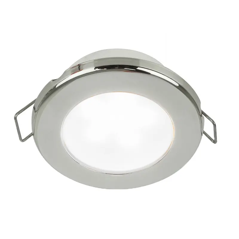 Hella Marine Euroled 75 3" Round Spring Mount Down Light - White Led - Stainless Steel Rim - 12V 1