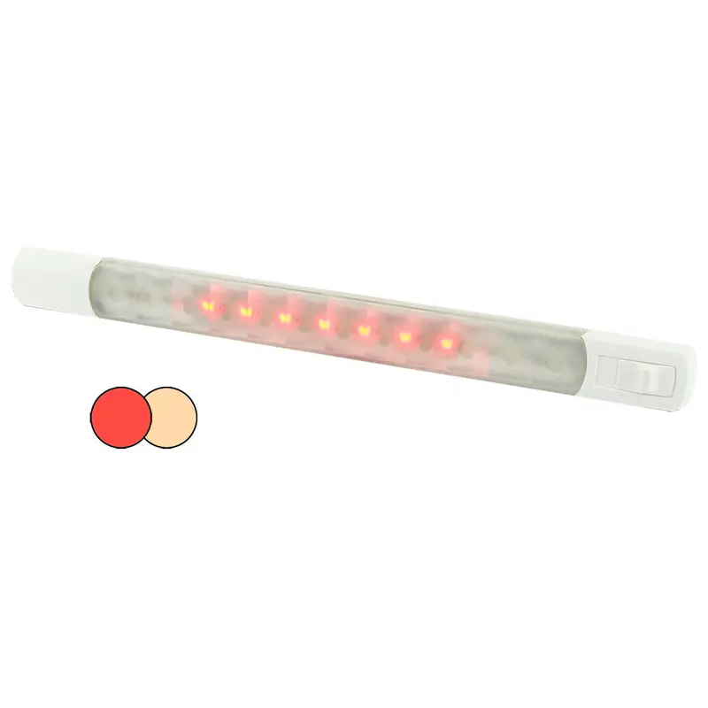 Hella Marine Surface Strip Light W/Switch - Warm White/Red Leds - 12V 1