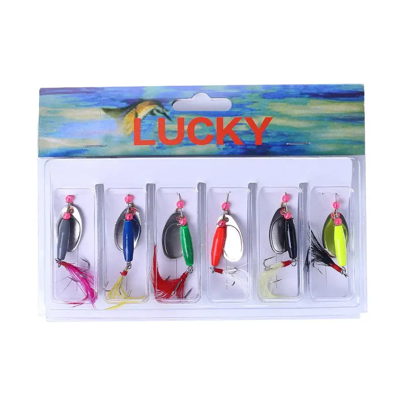 Hengjia 6Pc 7.5G Rooster Tail Spinner Set 1