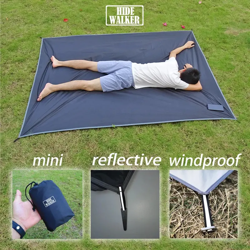 Hide Walker Ultralight Tent Footprint With Windproof Stakes 1
