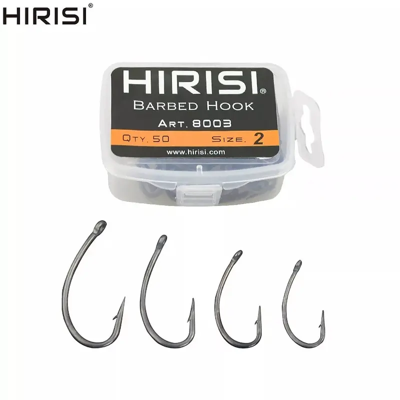 Hirisi 8003 50Pcs 2# - 10# Worm Hooks 1