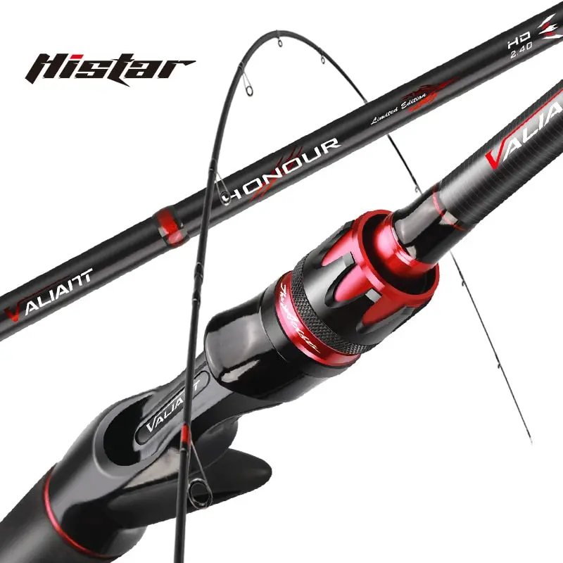 Histar Valiant Honour Carbon Spinning/Casting Rod 2Pc 92G M/Ml/Mh/L/Ul 1-8-2.4M 1