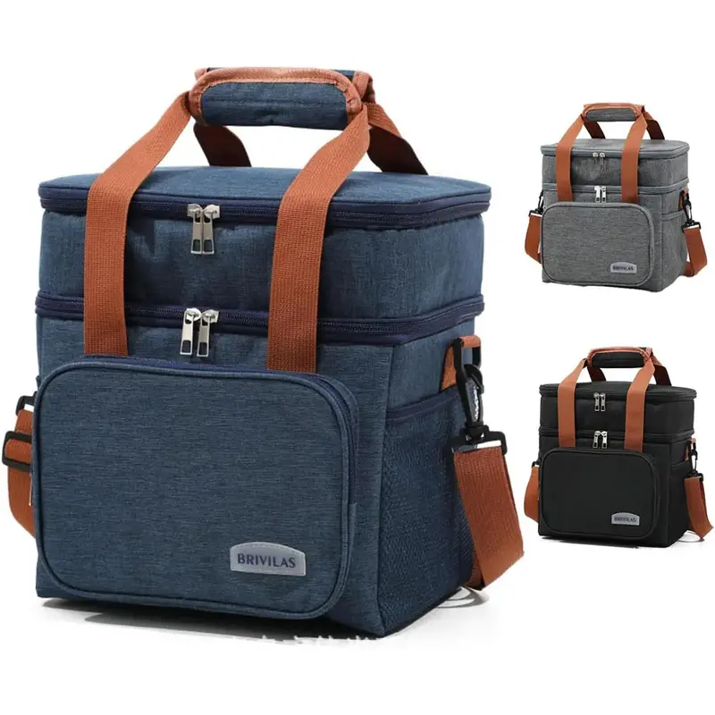 Insulated Leakproof Large Capacity Double Cooler Bag 12.5L 1