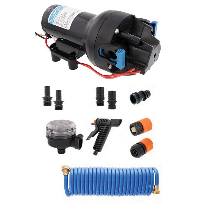 Jabsco Hotshot Hd5 Heavy Duty Washdown Pump Kit W/25' Hosecoil - 12V - 5Gpm - 70Psi 1