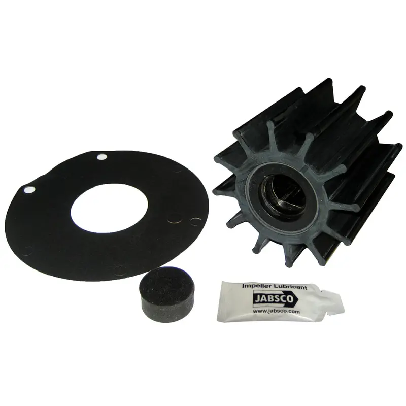 Jabsco Impeller Kit - 12 Blade - Neoprene - 3-" Diameter - Plastic Insert - Double Flat Drive 1