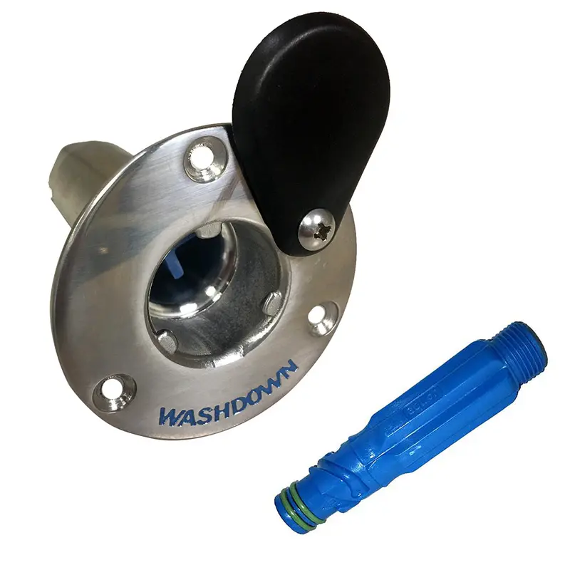 Jabsco Stainless Steel Quick-Release Hose Deck Mount Fitting  Hose Adapter 1