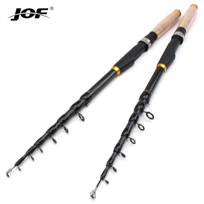 Jof Carbon Telescopic Spinning/Casting Rod Lure Weight: 10-60G 1.8M-3.6M 1