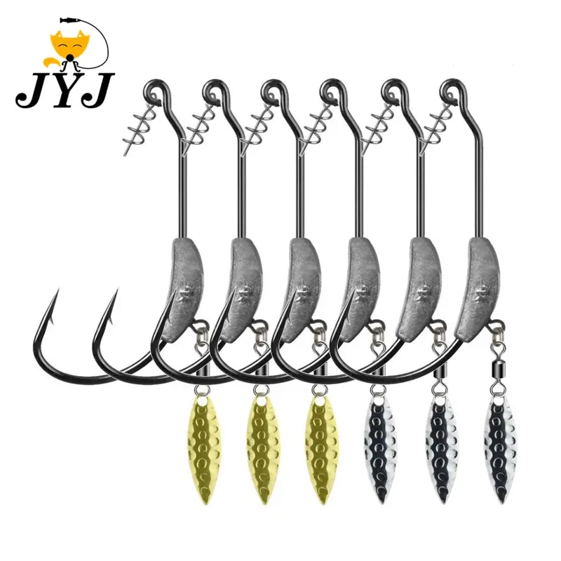 Jyj 3Pcs/Lot 3.8G/5.7G/6.2G Weighted Bait Hook With Rattle Spoon 1