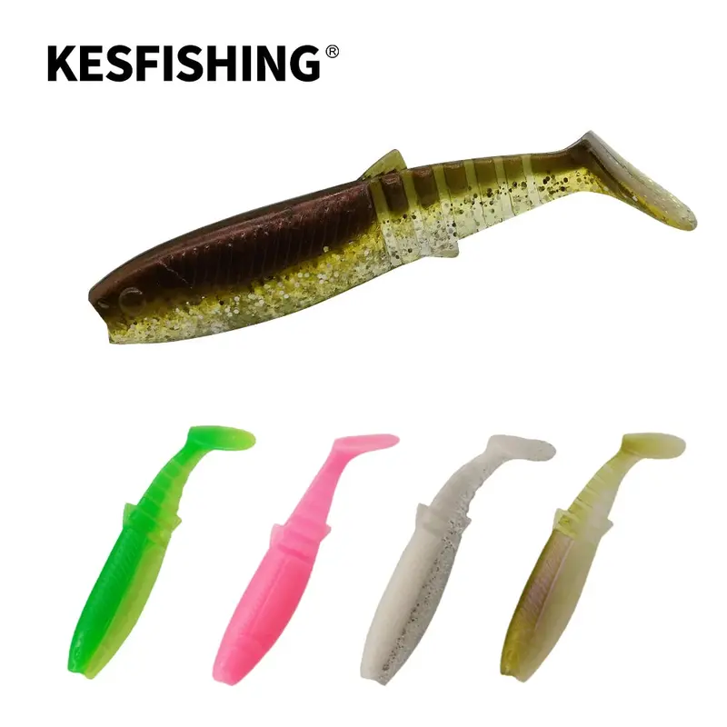 Kesfishing Cannibal Shad Soft Bait 3" 4” Inch 6/10Pcs 1
