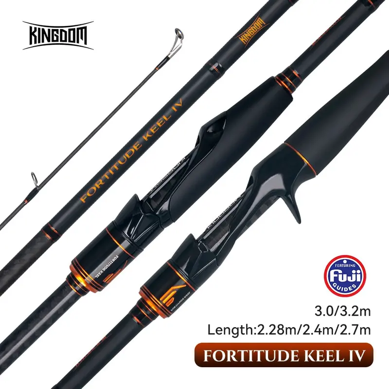 Kingdom Fortitude Keel Iv Spinning/Casting Rod 2Pc 2.28M 2.4M 2.7M 3.0M 3.2M Mh Power Mf Action 1