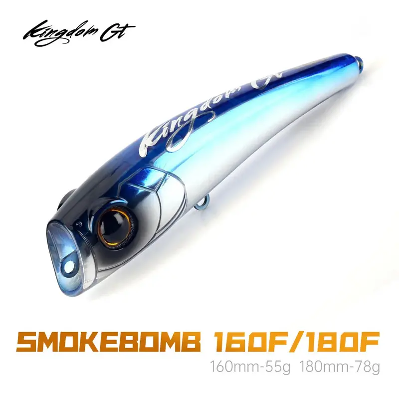 Kingdom Smokebomb Topwater Popper 55G 78G 160Mm 180Mm 1
