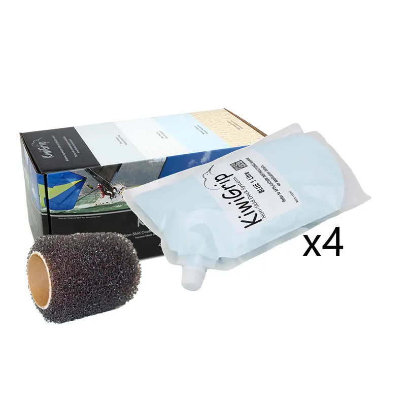 Kiwigrip 4 - 1 Liter Pouches - Blue W/4" Roller 1