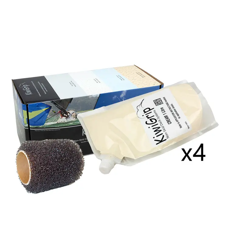 Kiwigrip 4 - 1 Liter Pouches - Cream W/4" Roller 1