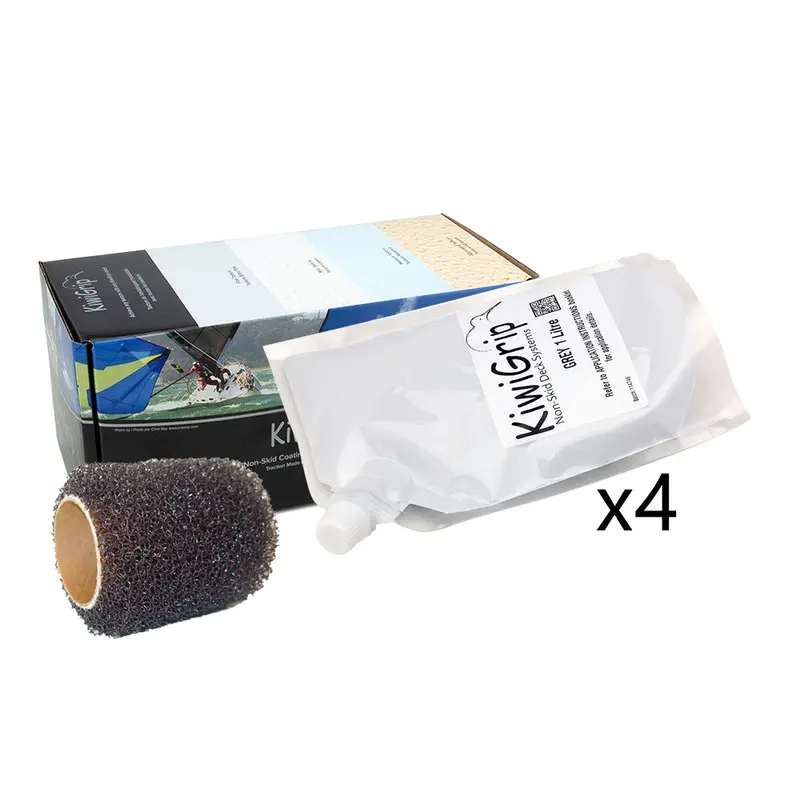Kiwigrip 4 - 1 Liter Pouches - Grey W/4" Roller 1