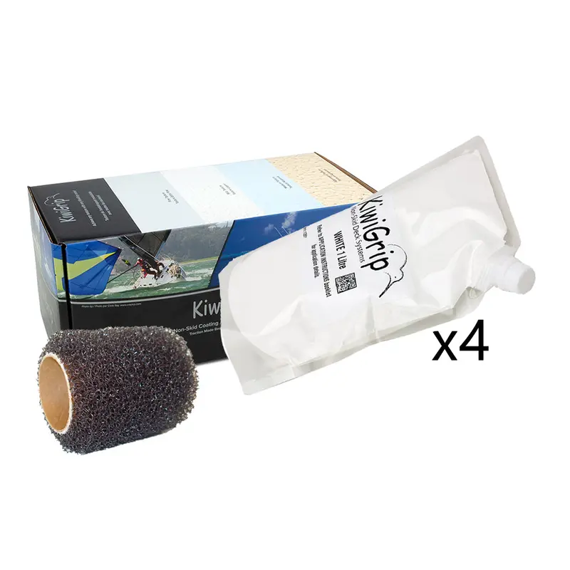 Kiwigrip 4 - 1 Liter Pouches - White W/4" Roller 1