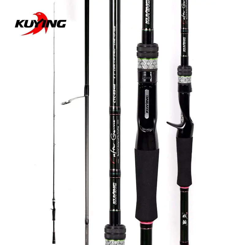 Kuying Cultergame Carbon Spinning/Casting Rod 2.28M/2.37M/2.46M/2.49M/2.58M 2Pc M/Ml/Mh 1
