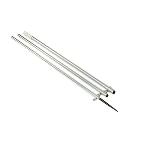 Lee's 12' Mkii Bright Silver Pole W/Black Spike - 1 3/8" Od 1