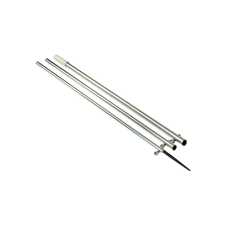 Lee's 13' Bright Silver Center Rigger Pole W/Black Spike 1-3/8" 1