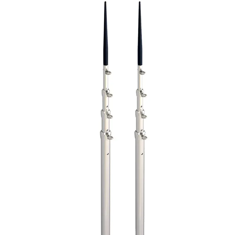 Lee's 16.5' Bright Silver Black Spike Telescopic Poles F/Sidewinder 1