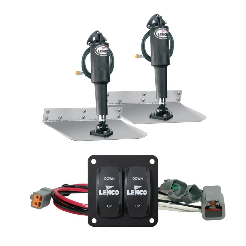 Lenco 9" X 12" Standard Trim Tab Kit W/Double Rocker Switch 1