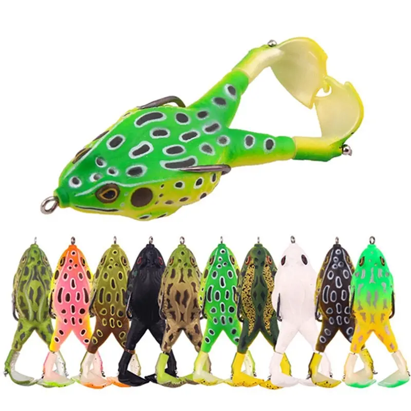 Leo 9Cm/13.6G Soft Plastic Topwater Frog Bait 1