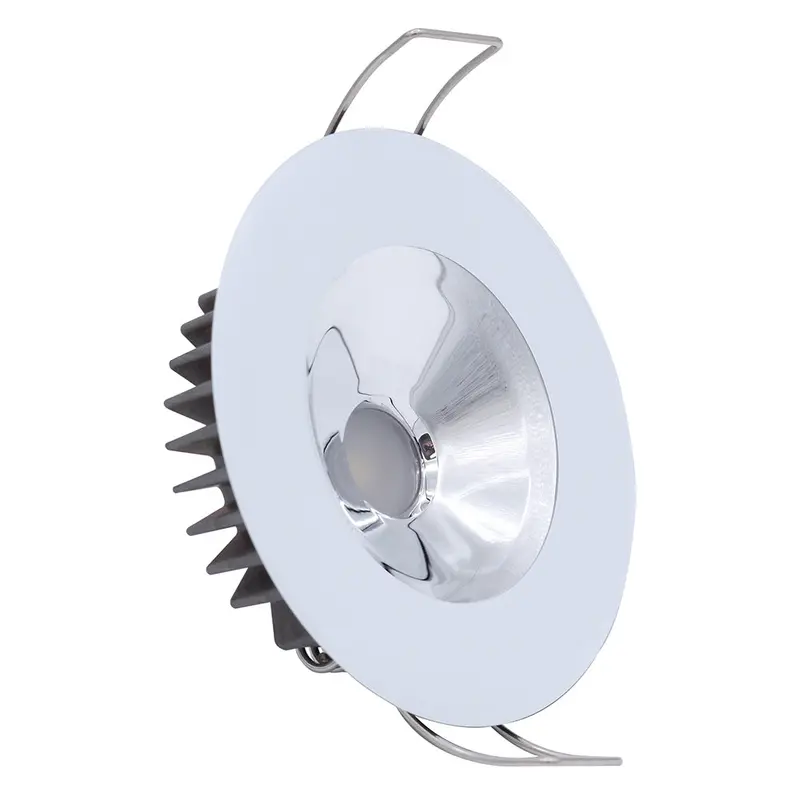 Lumitec Illusion Flush Mount Led Down Light - Warm White - Dimming - White Housing - Chrome Reflector 1