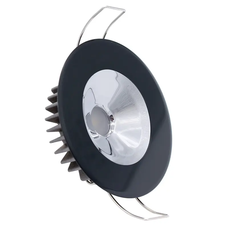 Lumitec Illusion Flush Mount Led Down Light - White - Non-Dimming - Black Housing - Chrome Reflector 1