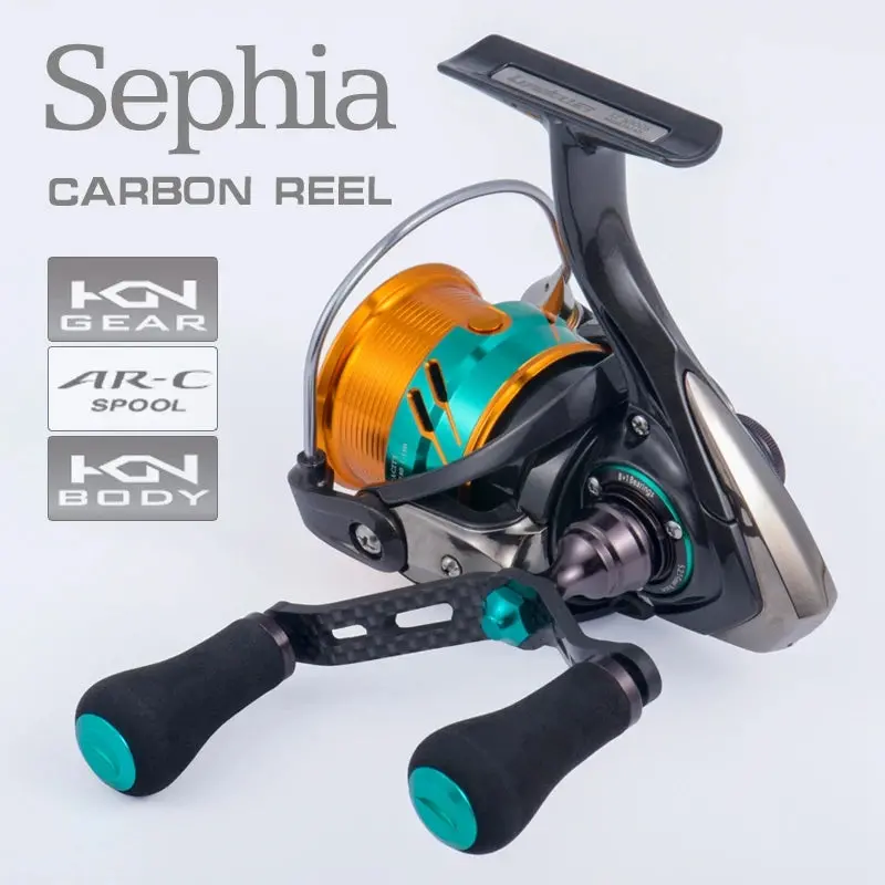 Lurekiller Sephia Carbon Body Spinning Reel  5.2:1 8+1Bb 8Kg Max Drag 1