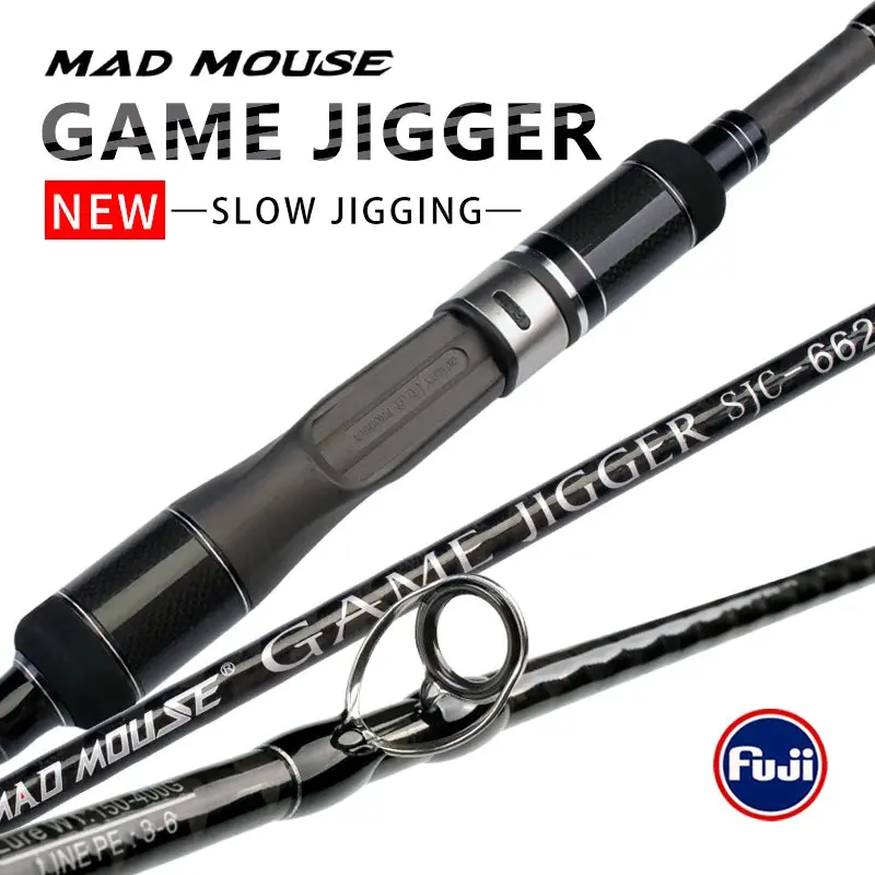 Madmouse Game Jigger Spinning/Casting Rod 1.98M 2Pc 1