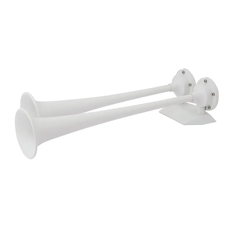 Marinco 12V White Epoxy Coated Dual Trumpet Air Horn 1
