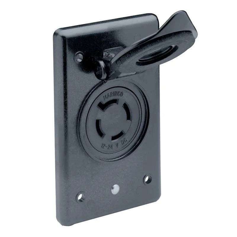 Marinco 2018Br-Mb 12/24V Receptacle W/Flip Lid 1
