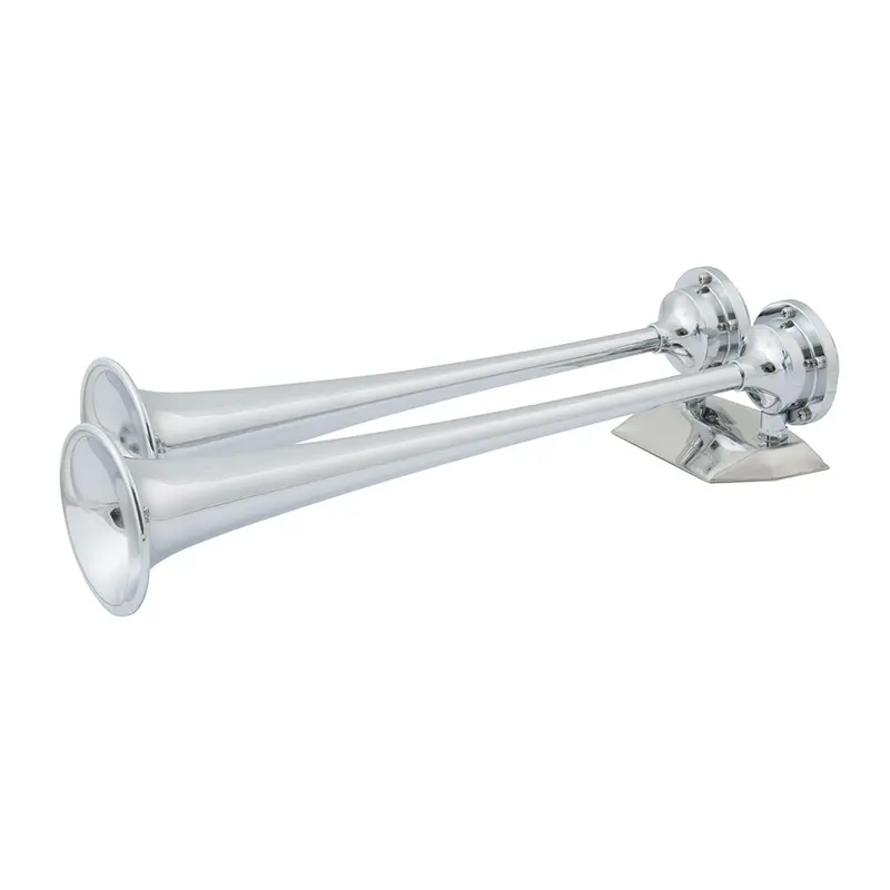 Marinco 24V Chrome Plated Dual Trumpet Air Horn 1