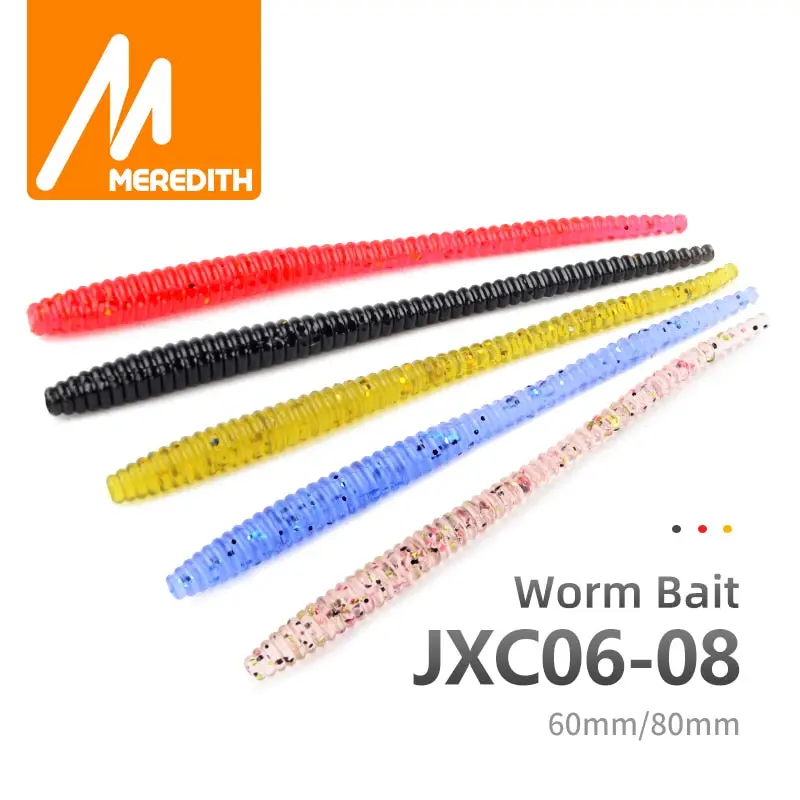 Meredith Jxc06 Slow Sinking 60Mm/80Mm Soft Worm Bait 1