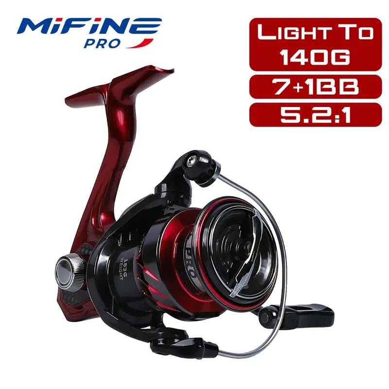 Mifine Marshall Pro Carbon Spinning Reel 7+1Bb 5.2:1 Ratio 1