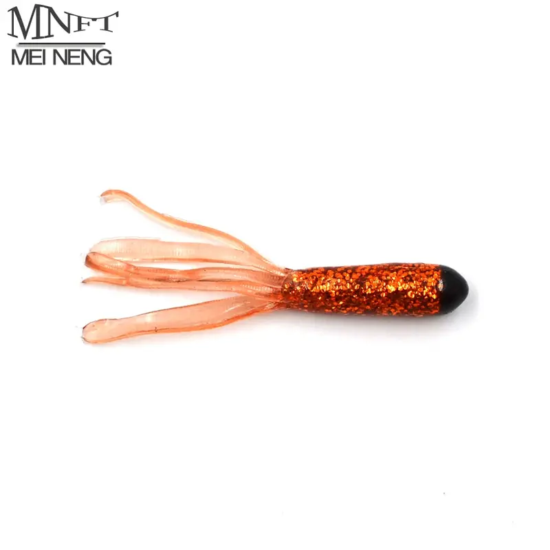Mnft 20Pcs Tri-Color 4.5Cm/0.5G Silicone Salted Tube Baits 1