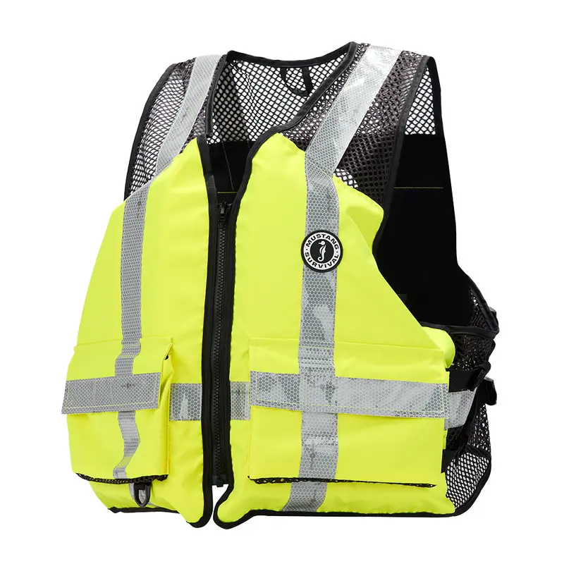Mustang Industrial Mesh Vest - Hi-Vis Fluorescent Yellow Green - Xxl/3Xxl 1