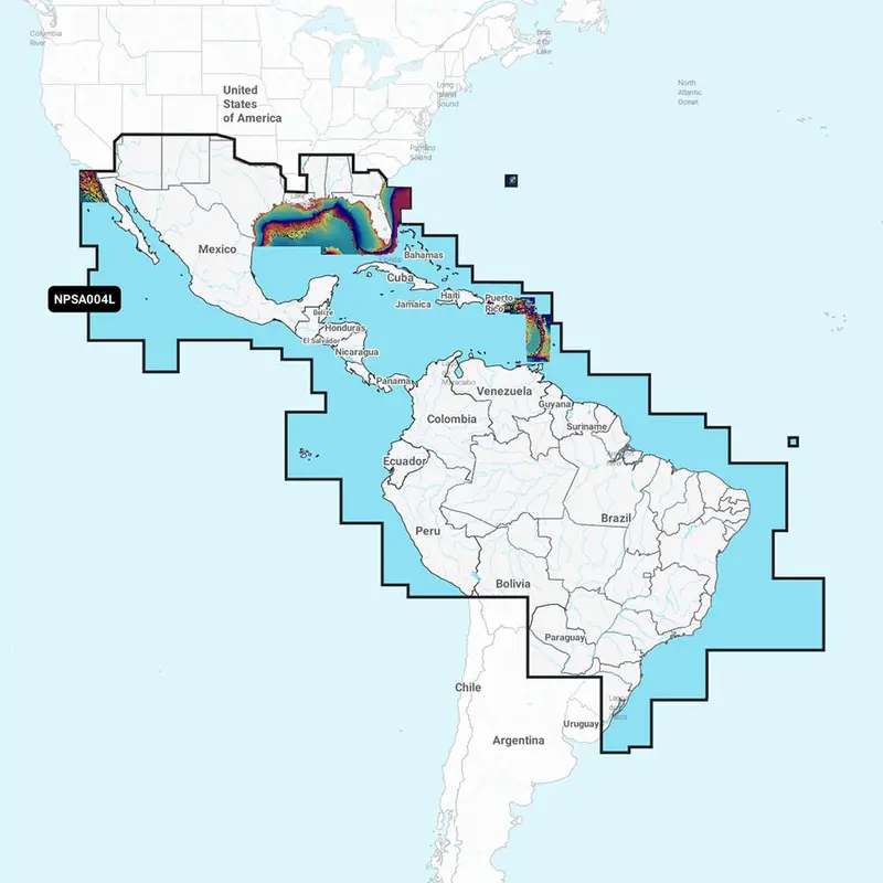 Navionics Platinum+ Npsa004l - Mexico, Caribbean To Brazil 1
