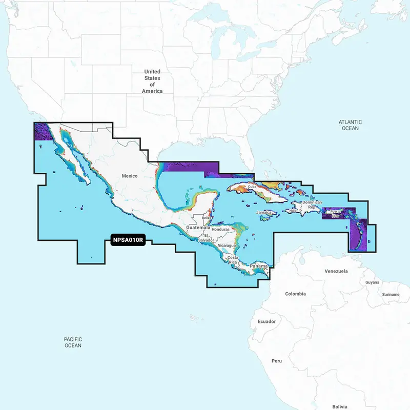 Navionics Platinum+ Npsa010r - Central America  Caribbean 1