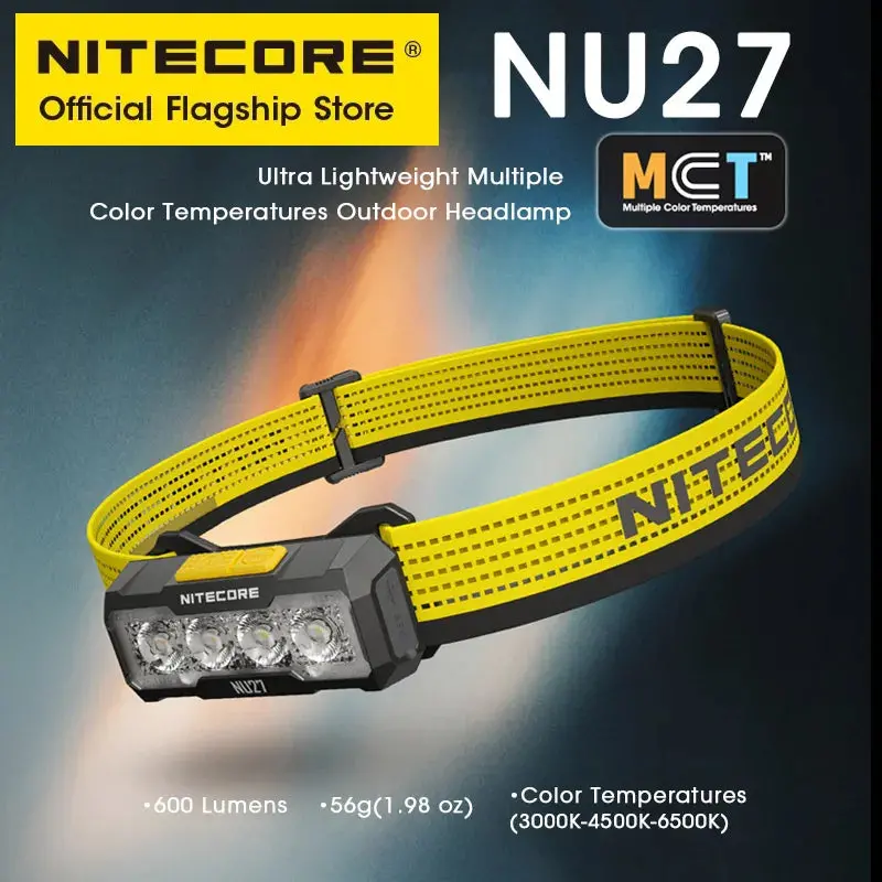 Nitecore Nu27 56G Trail Running Headlamp 600Lm 1