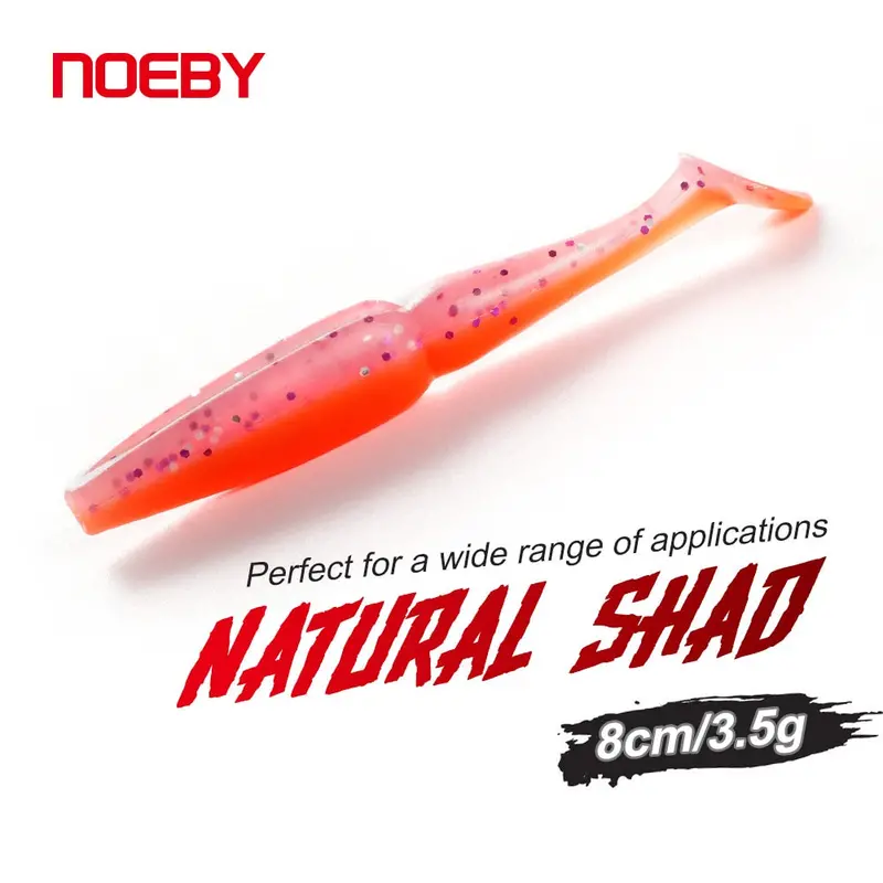 Noeby Natural Shad T-Tail 8Cm/3.5G 6Pcs 1