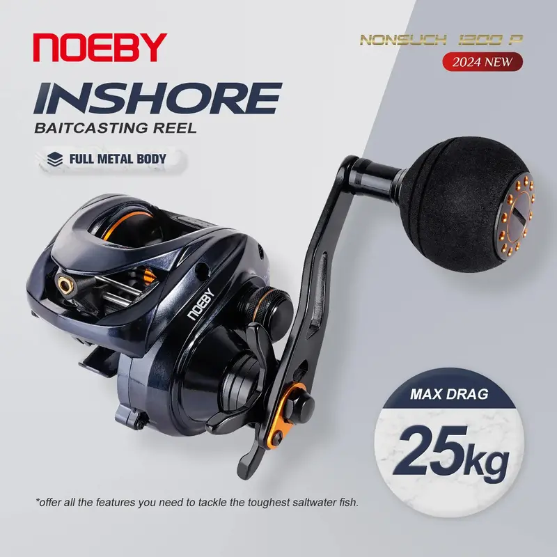 Noeby Nonsuch 1200P Baitcasting Reel 25Kg Max Drag 6.31 Ratio 10+1Bb 1