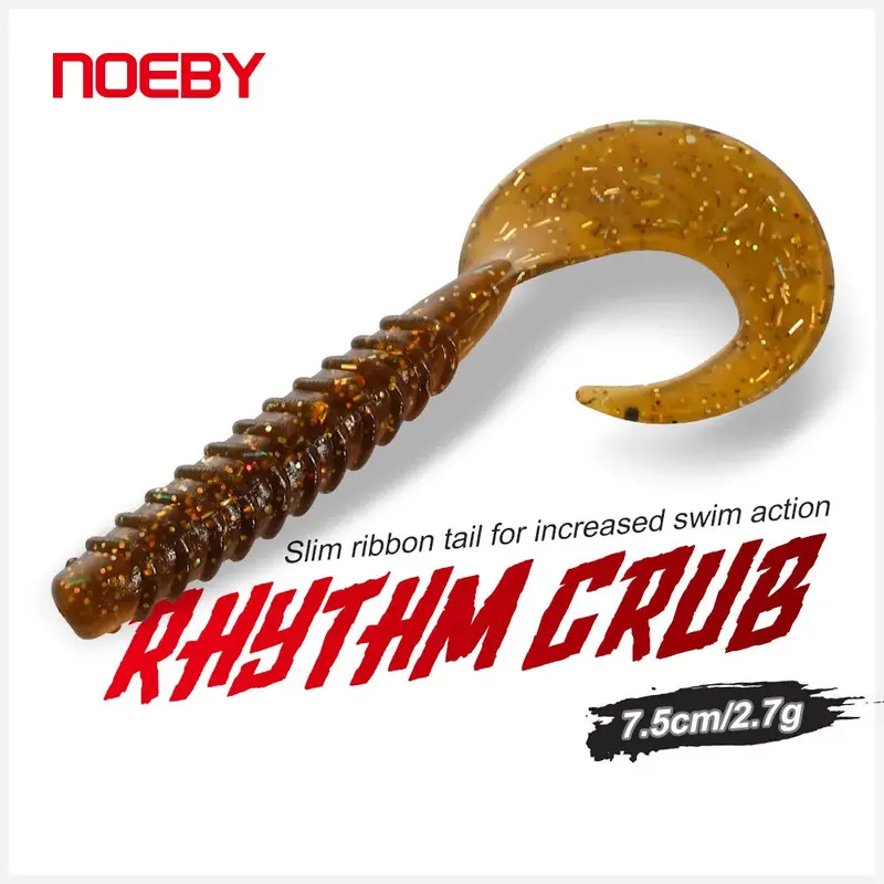Noeby Rhythm Grub Soft Bait 6Pc 7.5Cm 2.7G 1