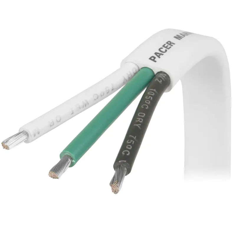 Pacer 6/3 Awg Triplex Cable - Black/Green/White - Sold By The Foot 1