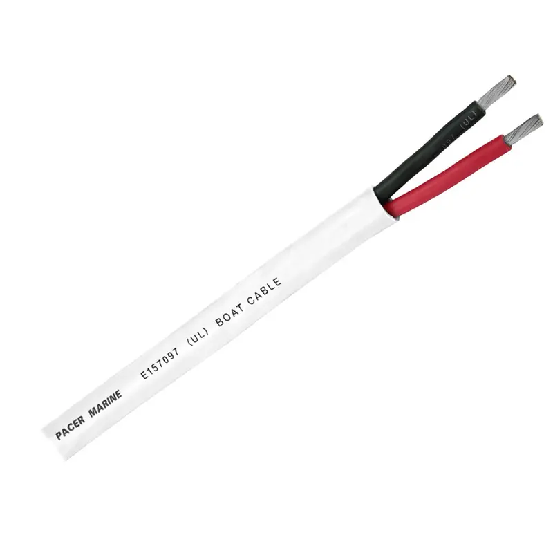 Pacer Duplex 2 Conductor Cable - 100' - 16/2 Awg - Round Cable - Red, Black 1