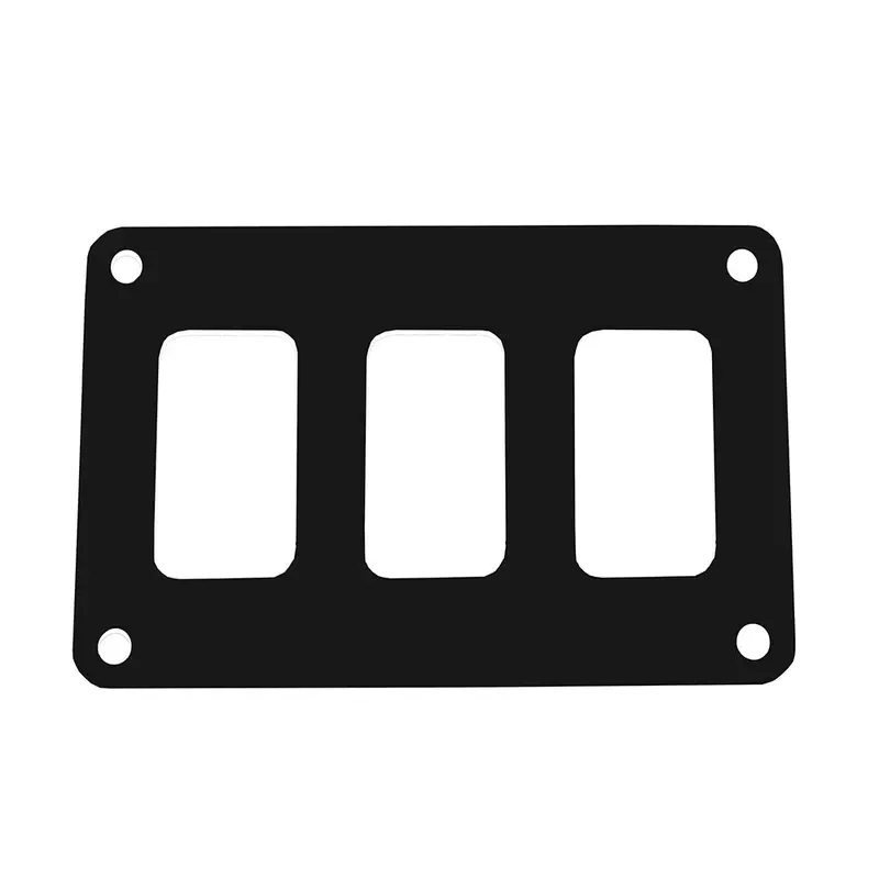 Pacer Switch Panel - 3 Switch  1 Row - 4.25" X 2.75" - Black Powder Coated Aluminum 1