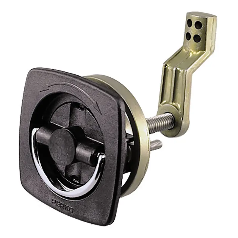 Perko Flush Latch - Non-Locking - 2.5" X 2.5" W/Offset Cam Bar  Flexible Polymer Strike 1