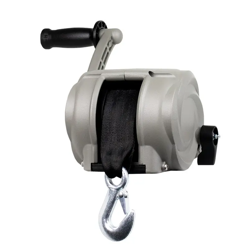 Powerwinch Premier Series Winch 2000Lb, 8", Crank Arm - Saltwater Silver 1